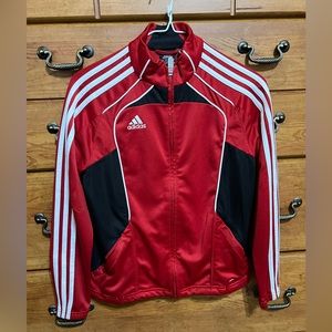 Adidas Full Zip Track Jacket, Three Stripes, KIDS MEDIUM